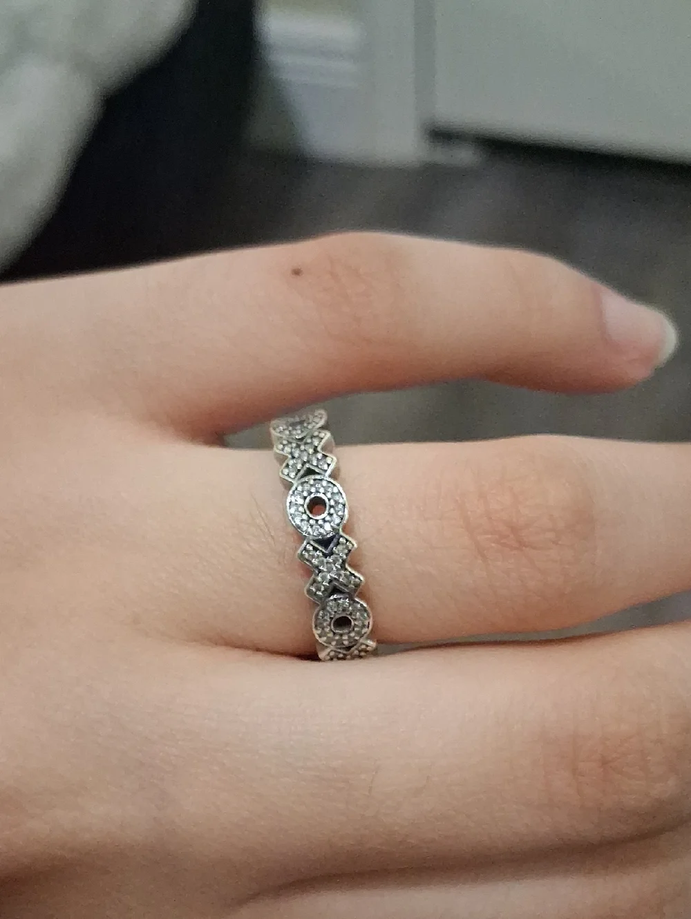 Pandora Sparkling XOXO Silver Ring